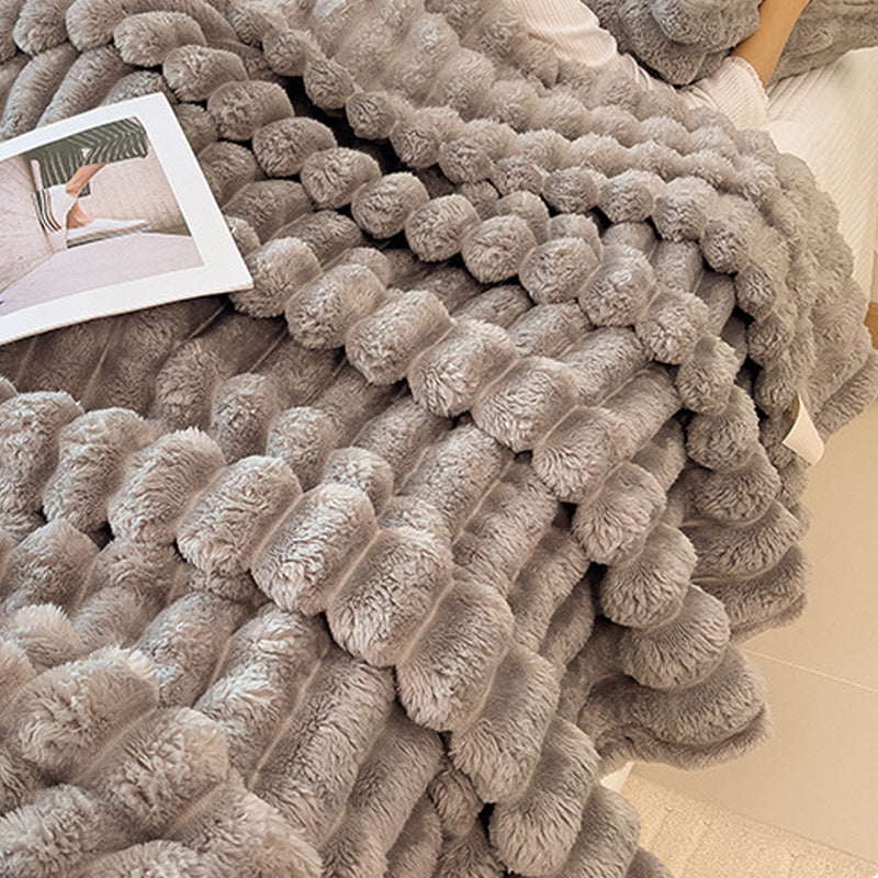 Light weight soft corduroy thin blanket throw rug 180x200cm six colours