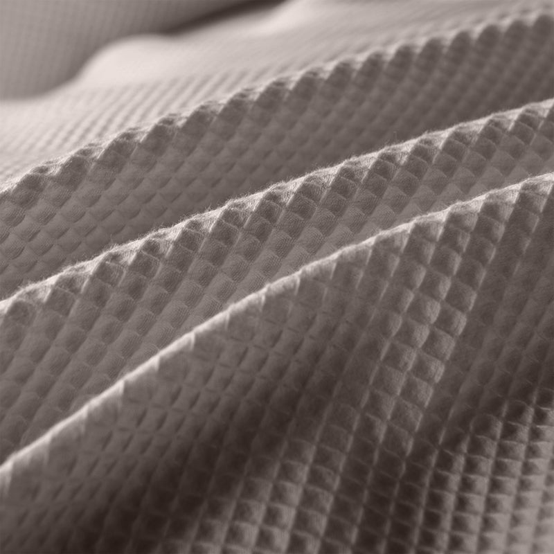 A Pair of 100% Cotton Smoke Grey Waffle Pillowcases 48x73cm+5cm