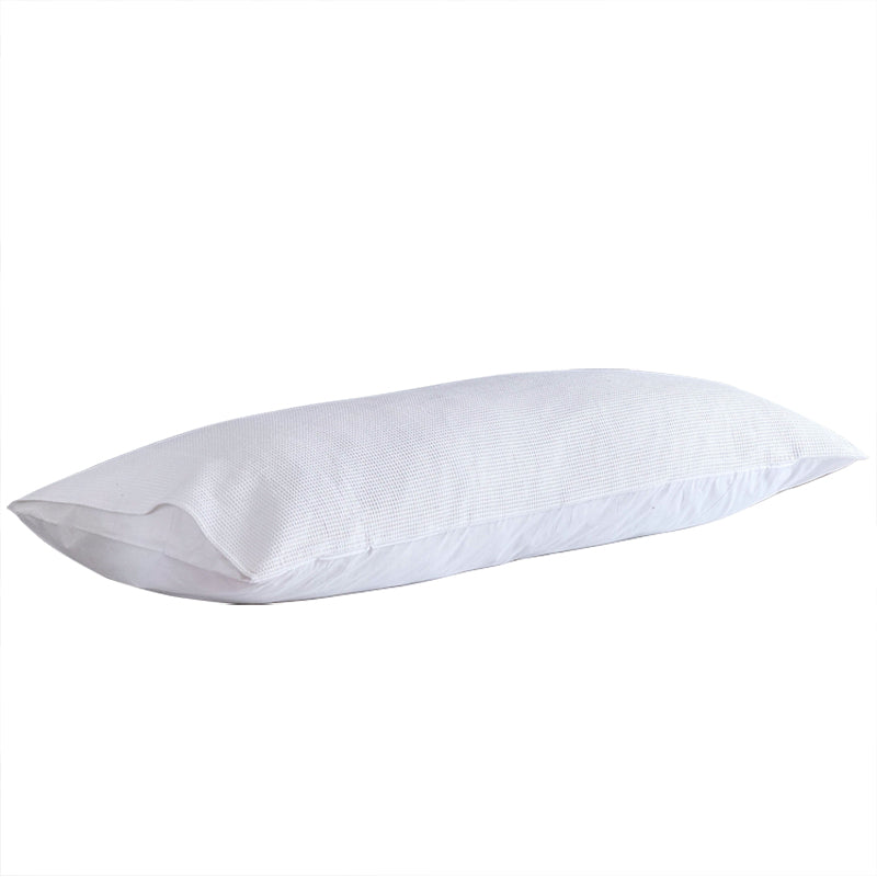 100% Premium Cotton Waffle White Body Pillow slip pillowcase Cover 48x150cm