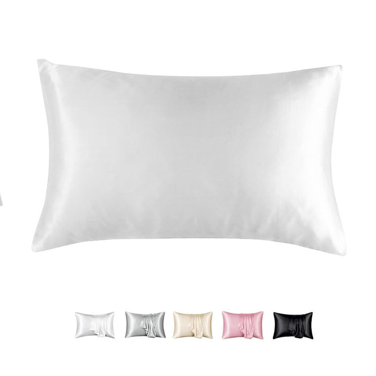 6A Grade Pure Mulberry Silk Pillowcase 48x74cm White