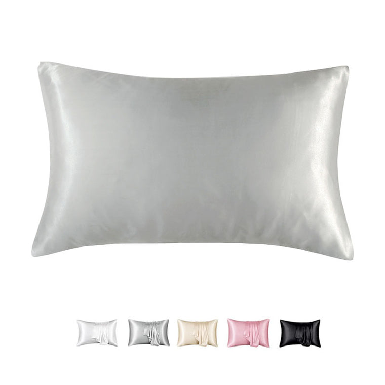 6A Grade Pure Mulberry Silk Pillowcase 48x74cm Grey