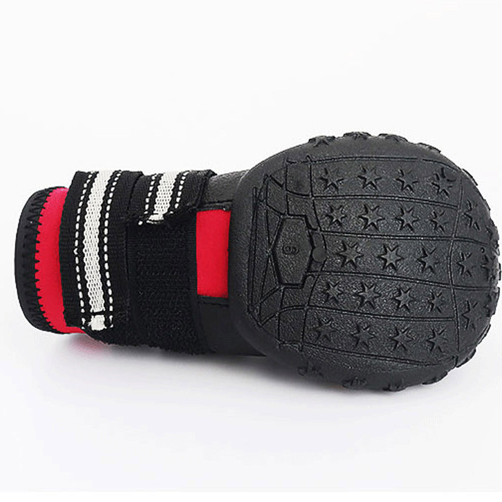 Dog Shoes WaterProof Rain Boots Socks Non-slip Rubber Shoes Red