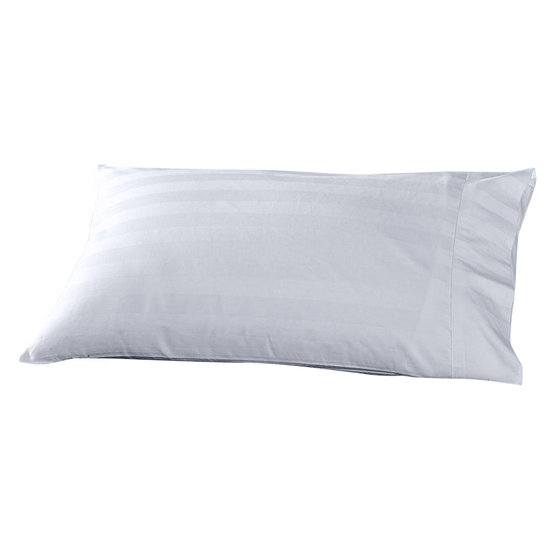 A Pair of 100% cotton Pillowcases Sateen Striped Standard Pillow slips 48x73cm