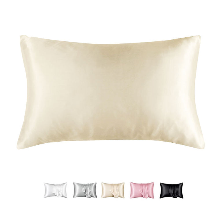6A Grade Pure Mulberry Silk Pillowcase 48x74cm Beige