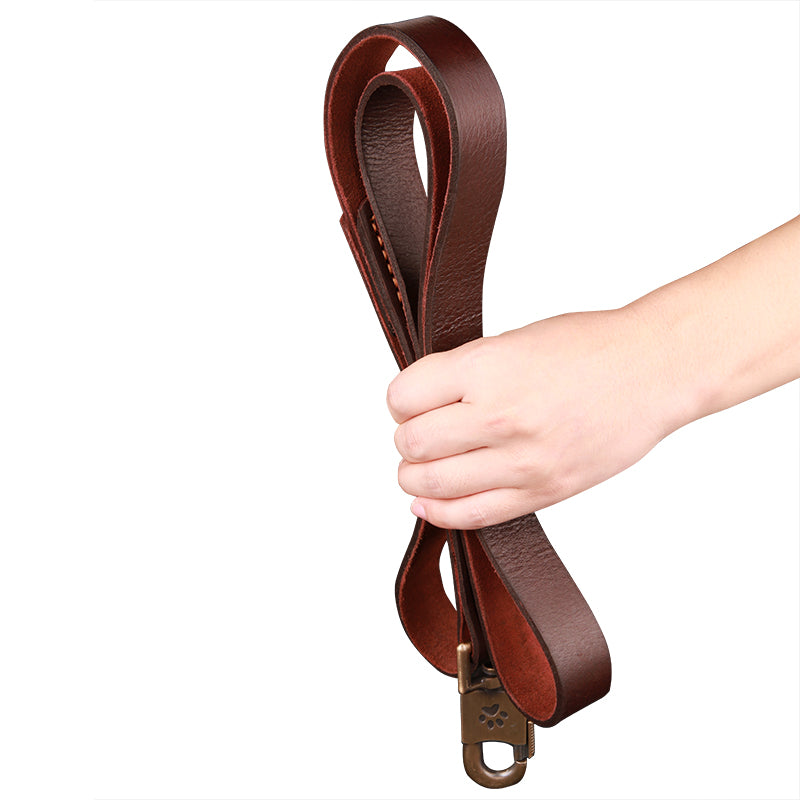 Top Quality Handmade Genuine Leather Dog Leash Lead 130cm x 2.5cm