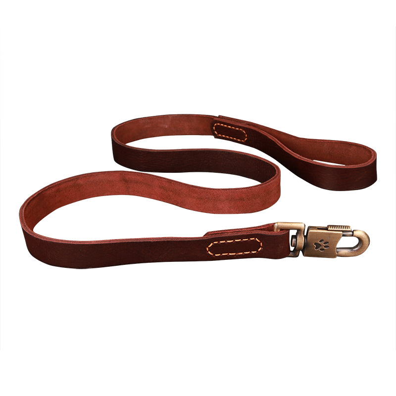 Top Quality Handmade Genuine Leather Dog Leash Lead 130cm x 2.5cm