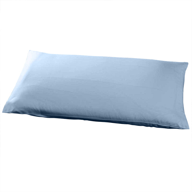 A Pair of 100% Cotton Plain Sky Blue Pillowcases 48x73cm