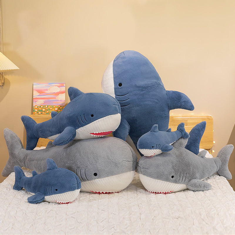 Super Soft Cute Grey Shark Plush Toy Large sizes 90cm 120cm 150cm
