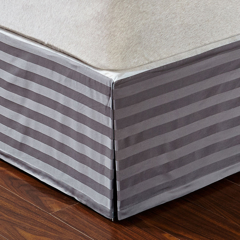 500TC 100% Premium Cotton Bed Skirt Bed Valance Striped pattern