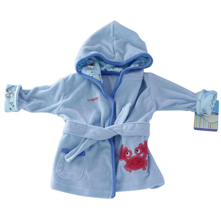 Baby Boy Hooded Terry Towel Red Crab baby Bath Robe 0-12 month