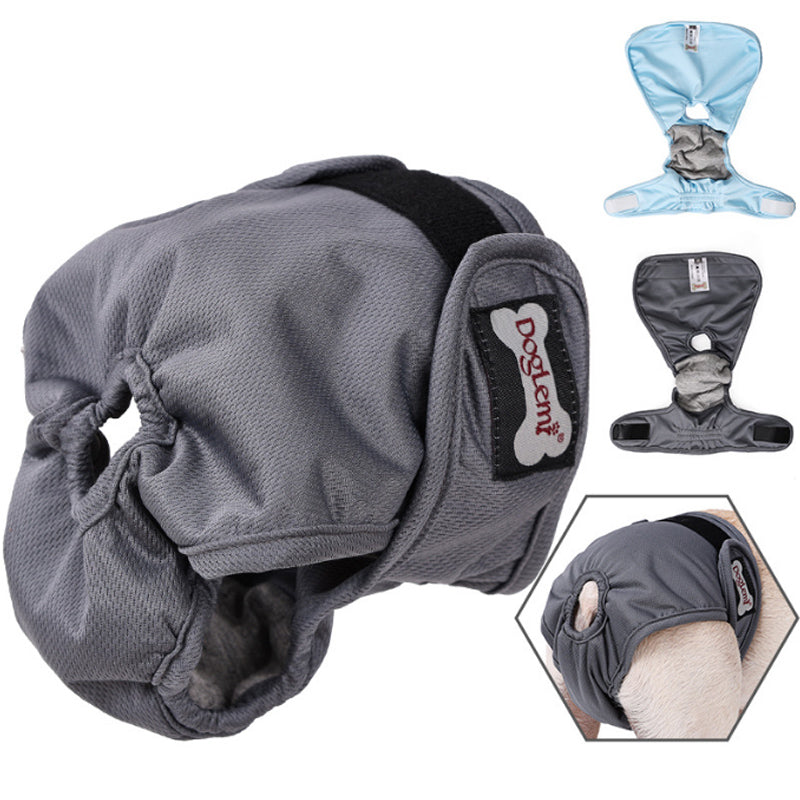 Female Sanitary Dog Nappy Graphene Underpants Diaper Pants Dark Grey