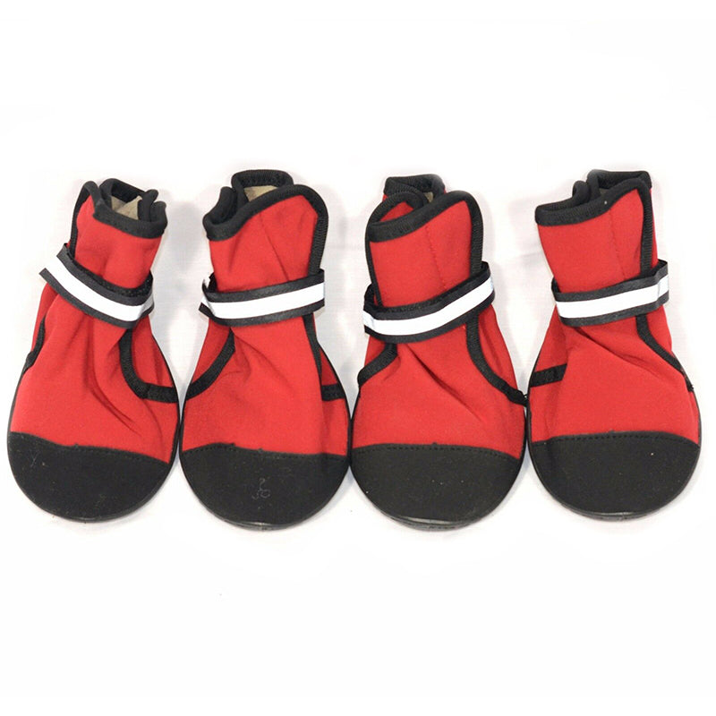 Pet Dog WaterProof Rain Shoes Boots Socks Non-slip Rubber Shoes Red M - 2XL