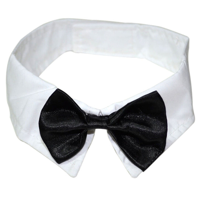 2 x Dog Pet Wedding Party Tuxedo Black Bow Ties Neck ties