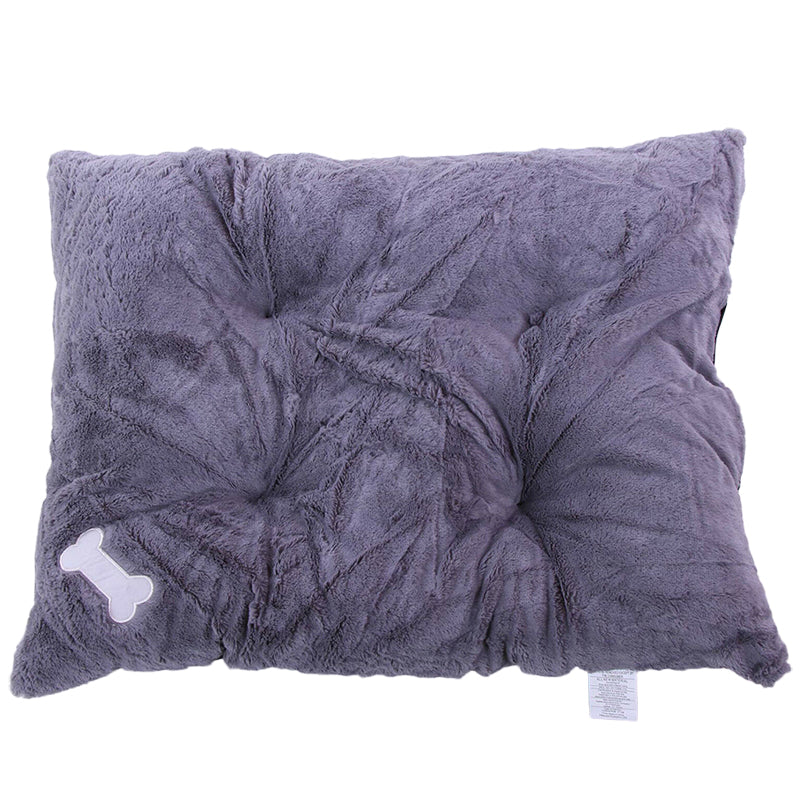 Super Soft Dog Bed Mat Cushion Tufted Fleece Dog Floor Mat Pad 80x65cm Blue
