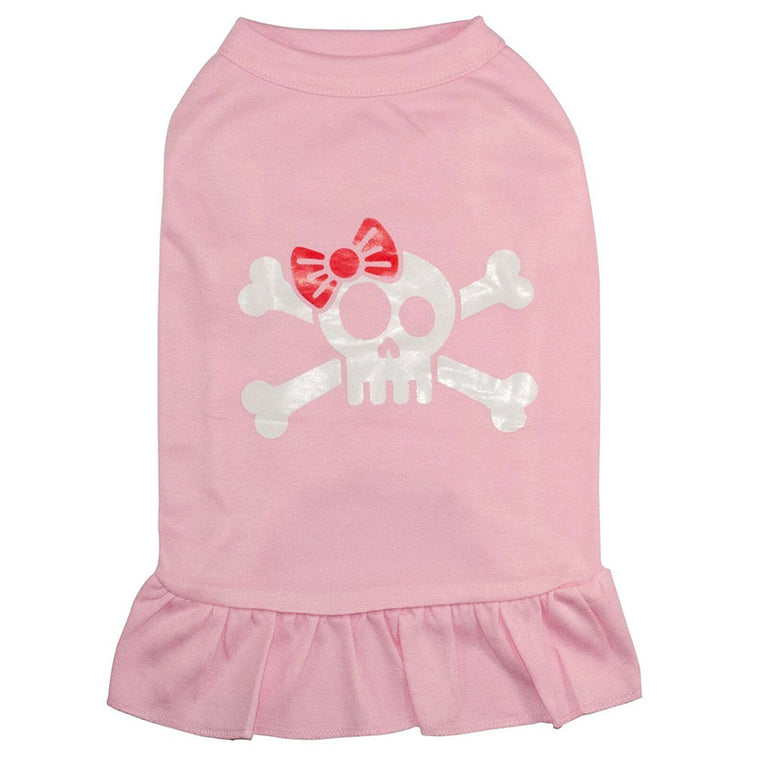 Premium Cotton Dog Tshirt Skirt singlet vest Skull Print Pink M L XL 2XL 3XL
