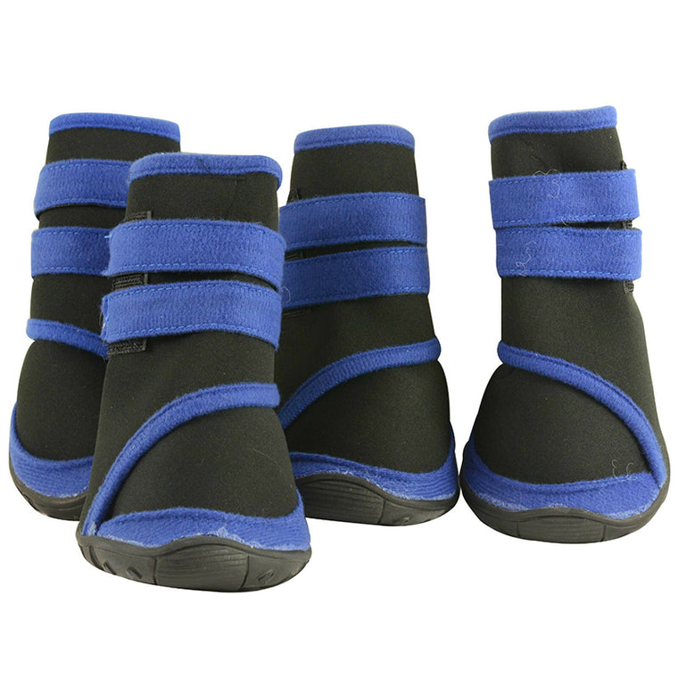Pet Dog WaterProof Rain Shoes Boots Socks Non-slip Rubber Shoes Blue stripes