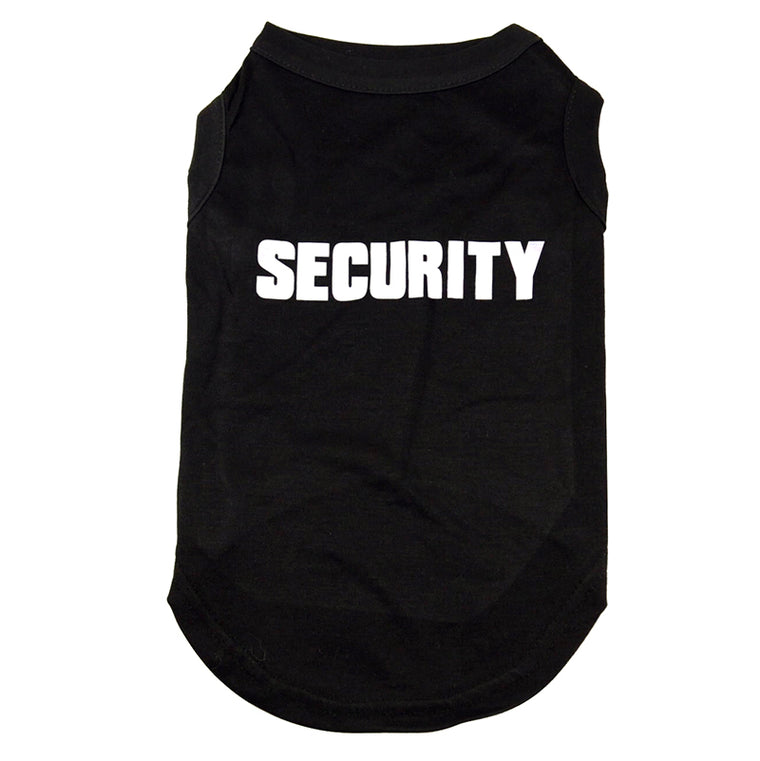 2 x Cotton Dog T-shirts singlets vests Black with Security Print
