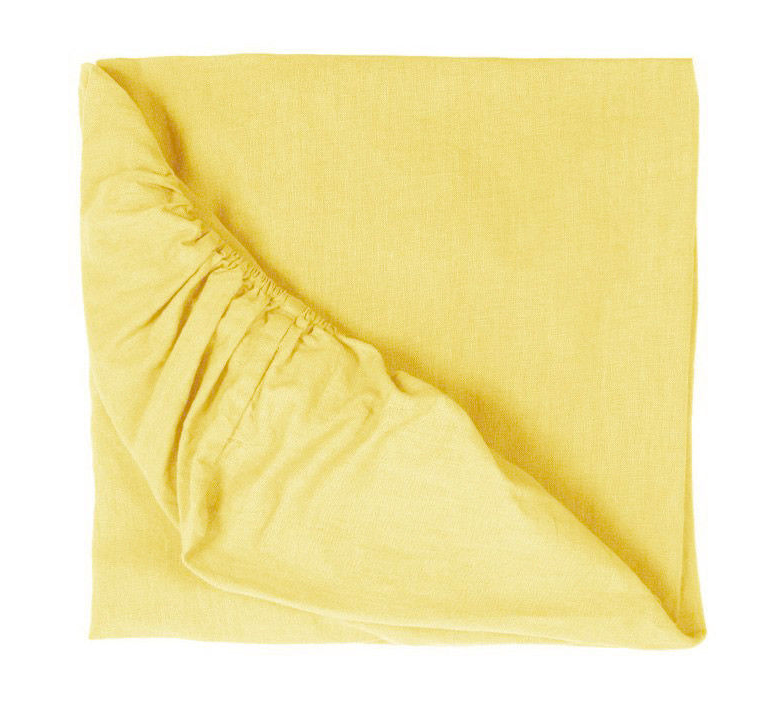 Soft Jersey PolyCotton Baby Cot Fitted Sheet Yellow