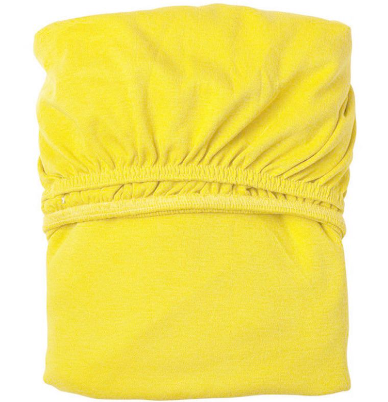 Soft Jersey PolyCotton Yellow Coloured Fitted Sheet Queen Size