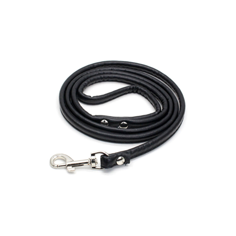 2 x Small Dog PU leather Leads Pup Pet Leashes Black