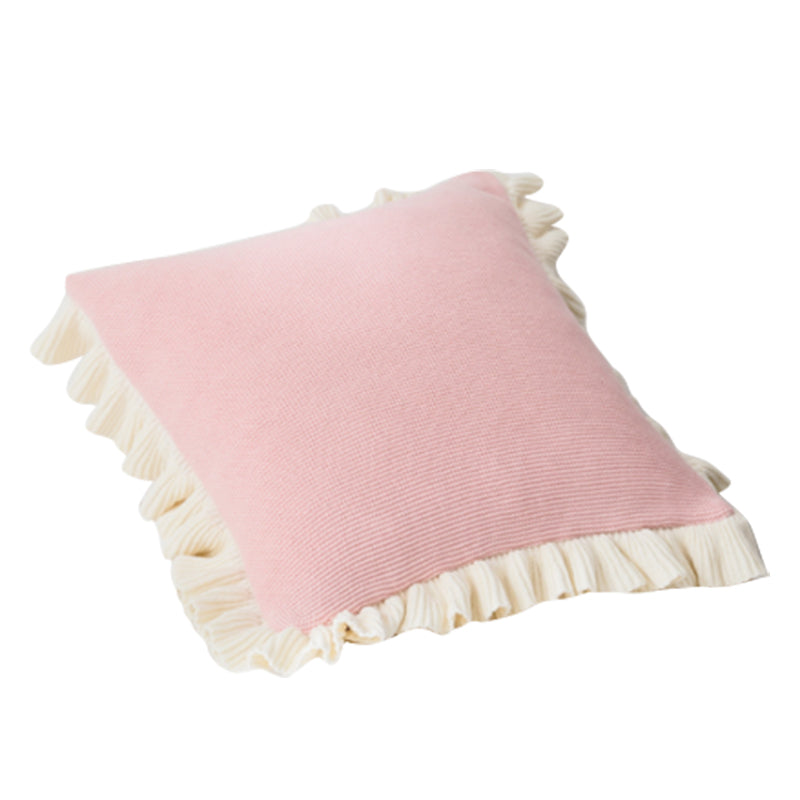 100% Cotton Knitted Lotus Flange Cushion Cover 45x45cm