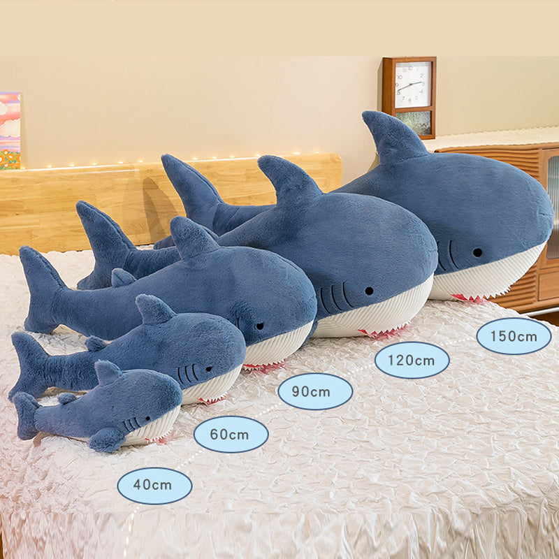 Super Soft Cute Blue Shark Plush Toy Large sizes 90cm 120cm 150cm Long