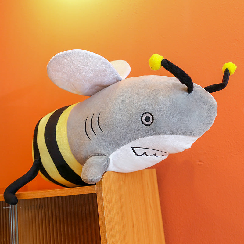 Large Super Soft Cute Shark Bee Plush Toy 110cm