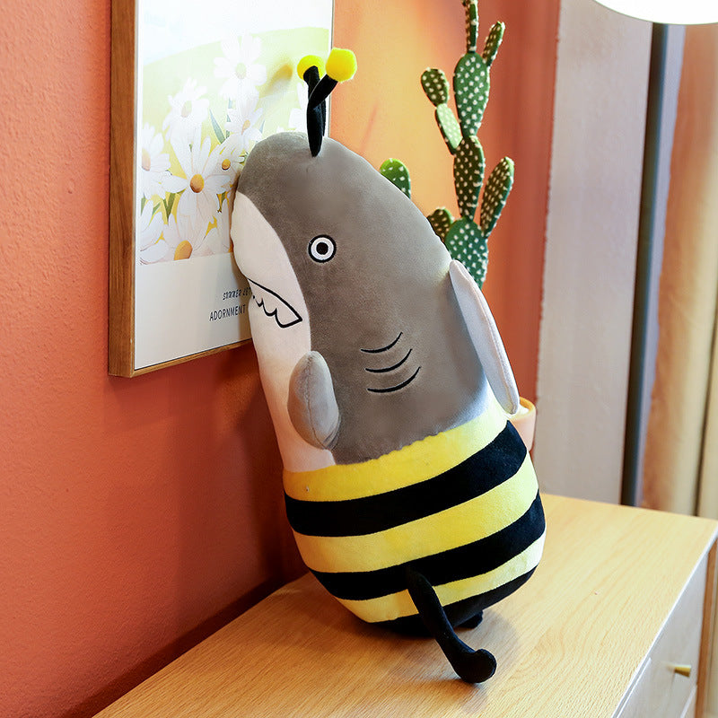 Large Super Soft Cute Shark Bee Plush Toy 110cm