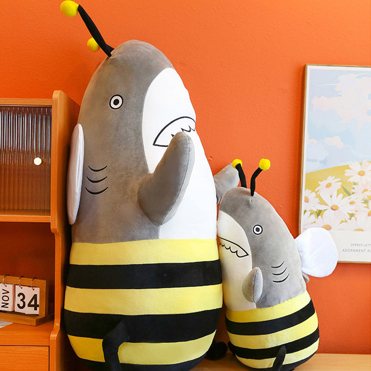 Large Super Soft Cute Shark Bee Plush Toy 110cm
