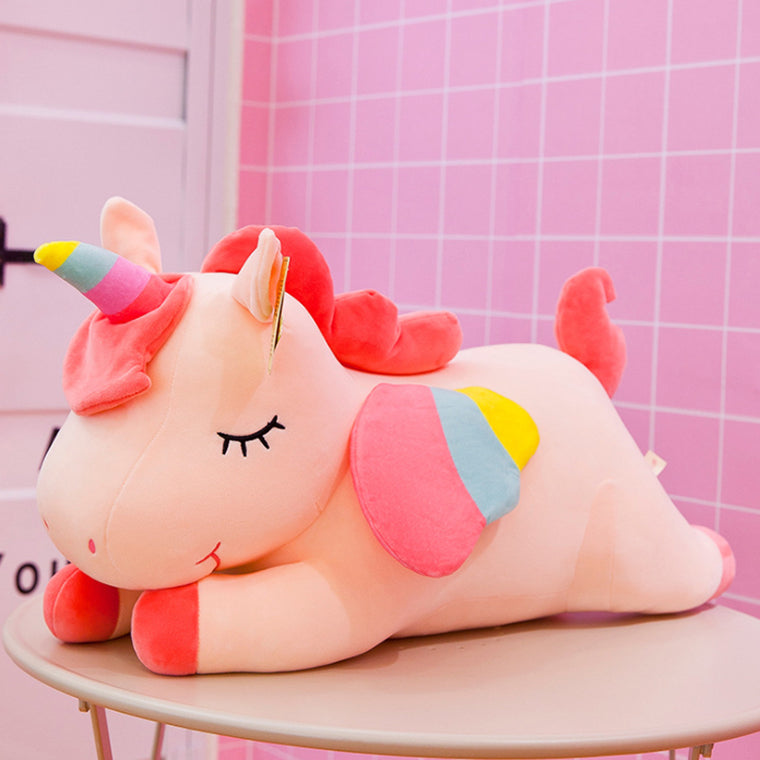 Sleep Unicorn Coral Fleece Large Plush Toys 80cm Pink