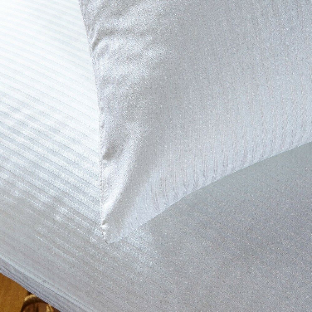 10pcs 500tc Hotel Quality Sateen Striped White Pillow slips pillowcases