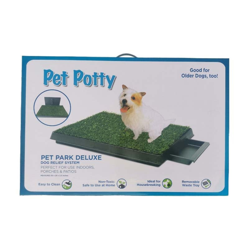 Large Portable Dog Pet Training Potty Patch Grass Toilet Loo Tray 76x51cm