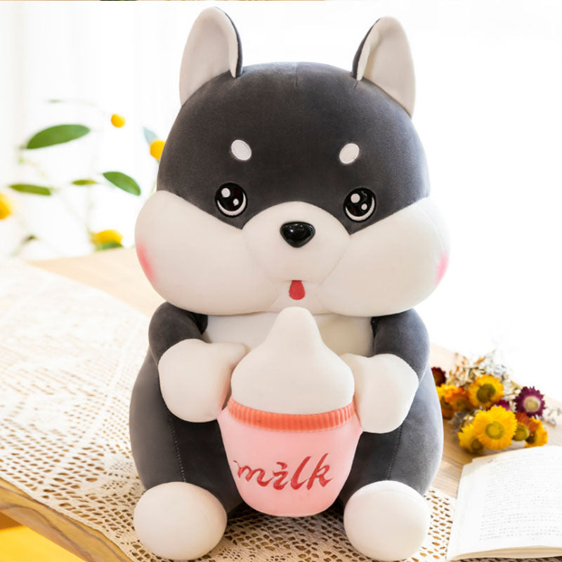 Super Soft Cute Milk Feeding Baby Husky Plush Toy 70cm