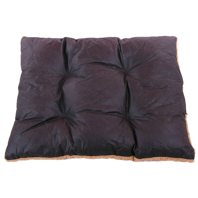 Super Soft Dog Bed Mat Cushion Tufted Fleece Dog Floor Mat Pad Sandy Brown