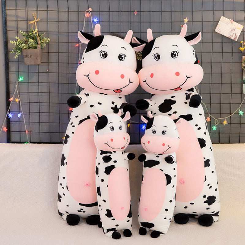 Super Soft Cute Coral fleece Cow Plush Toy Three Sizes 100cm 120cm 150cm