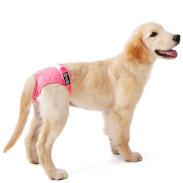 New Female Sanitary Dog Nappy Underpants Diaper Pants Pink M L XL