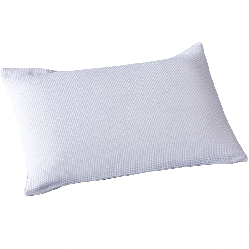 One Pair of 100% Cotton White Waffle Pillowcases 48x73cm