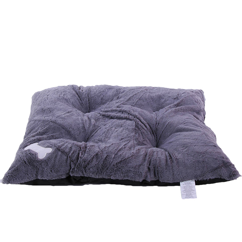 Super Soft Dog Bed Mat Cushion Tufted Fleece Dog Floor Mat Pad 80x65cm Blue