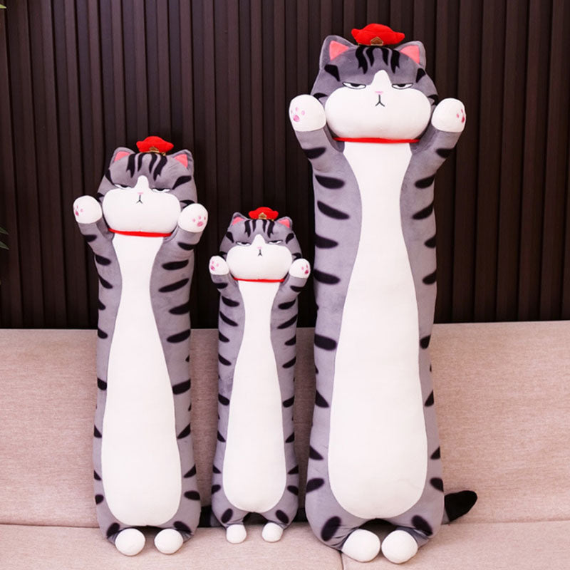 Super Soft Cute Coral fleece Cat Plush Toy Sofa Pillow 115cm 135cm