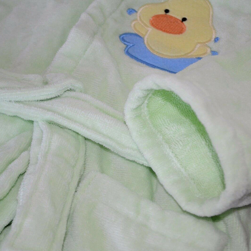 100% Cotton Velvet Towel Boy Kids Children Hooded Bath Robe w Pants 3-4 Year