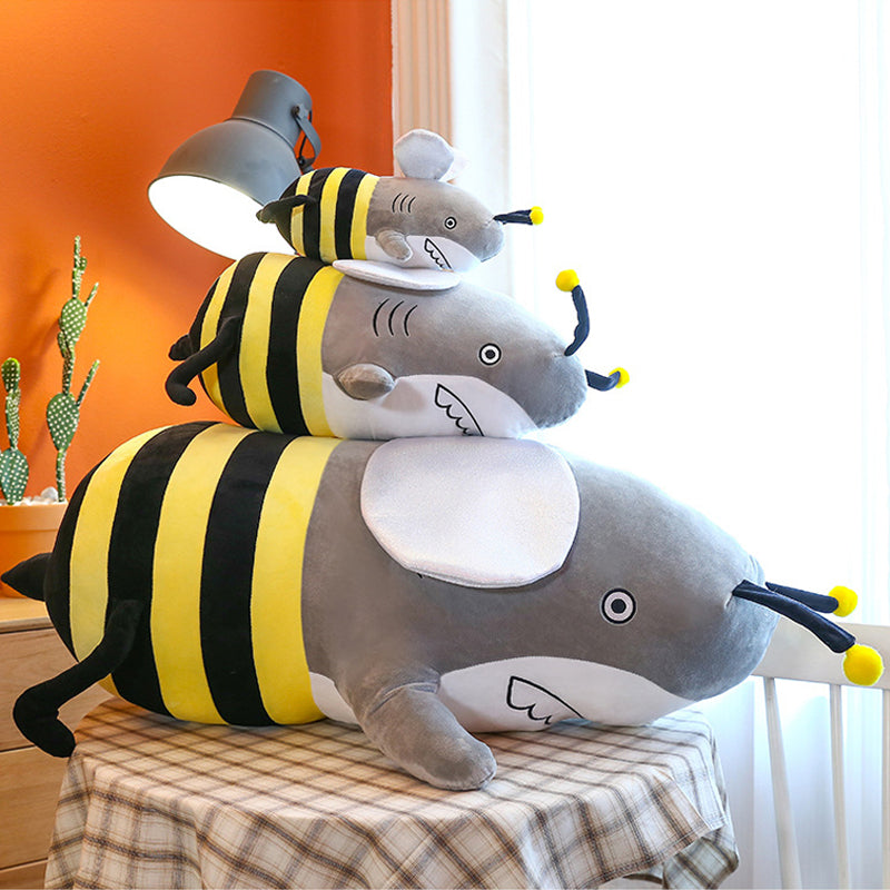 Large Super Soft Cute Shark Bee Plush Toy 110cm