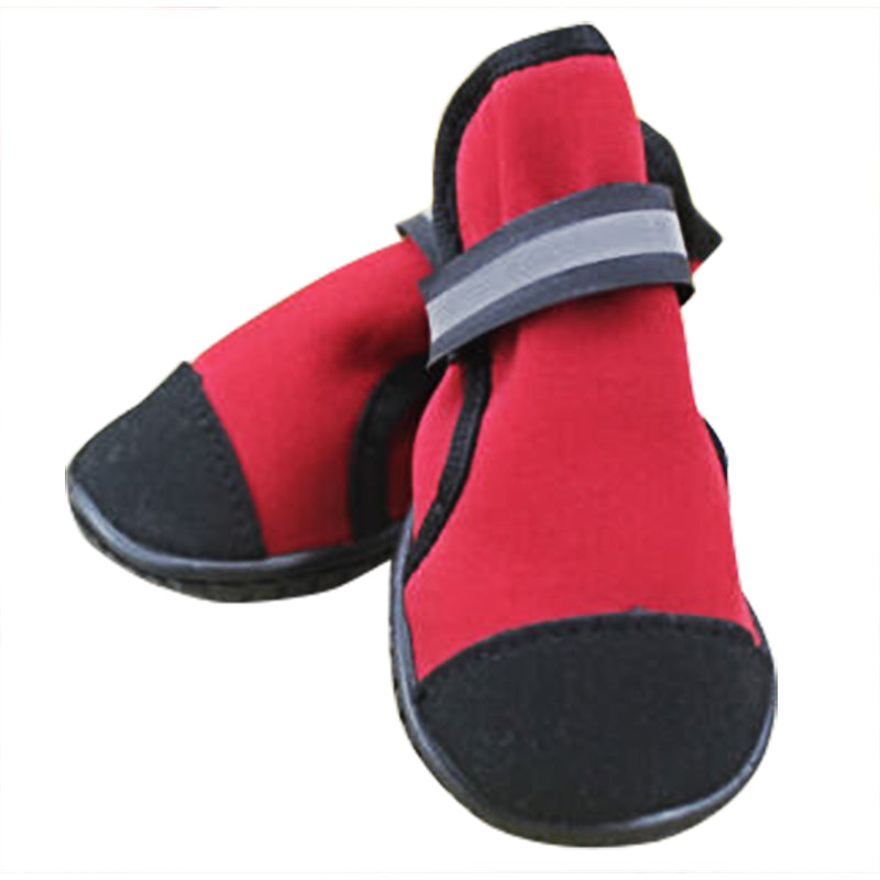 Pet Dog WaterProof Rain Shoes Boots Socks Non-slip Rubber Shoes Red M - 2XL