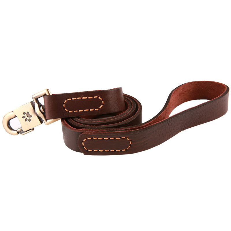 Top Quality Handmade Genuine Leather Dog Leash Lead 130cm x 2.5cm