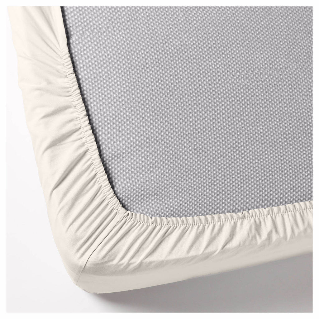100% cotton 800tc Sateen Cream Coloured Fitted Sheet