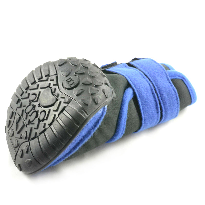 Pet Dog WaterProof Rain Shoes Boots Socks Non-slip Rubber Shoes Blue stripes