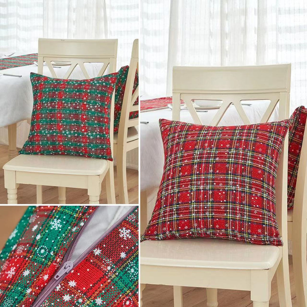 A pair of Christmas Pattern Square Cushion Pillow Covers 45x45cm