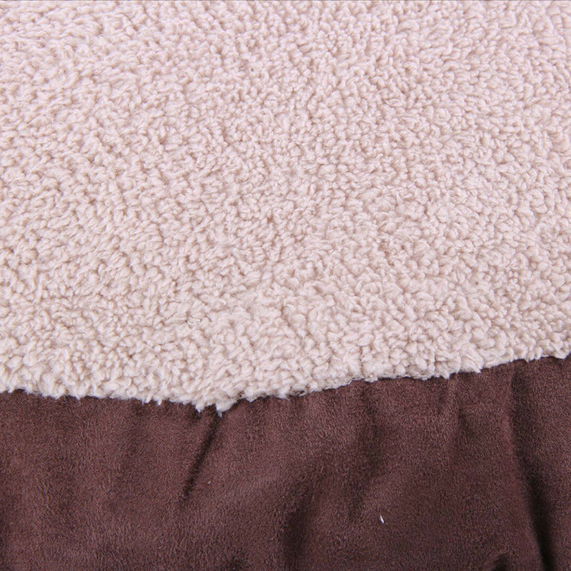 Dog Bed Sofa Soft Warm Cozy Cushioned Plush Fleece Dog Bed Sofa Chocolate
