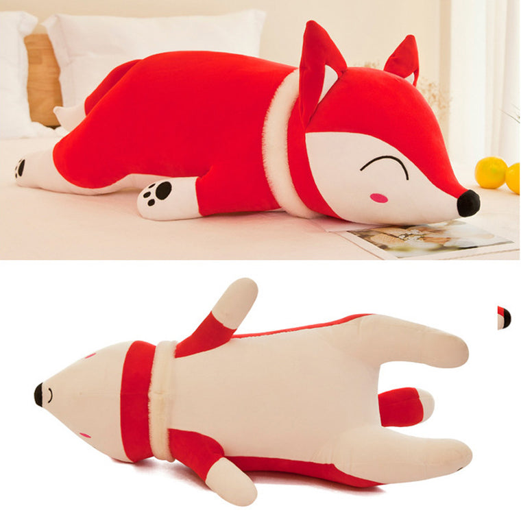 Lying Down Red Fox Large Plush Toy Pillow 70cm 90cm 120cm Long