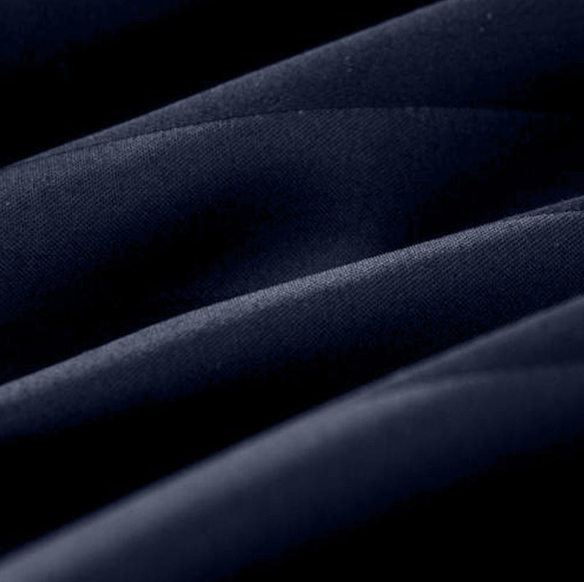 100% Cotton 650TC Sateen Striped Navy Blue Quilt Cover Set