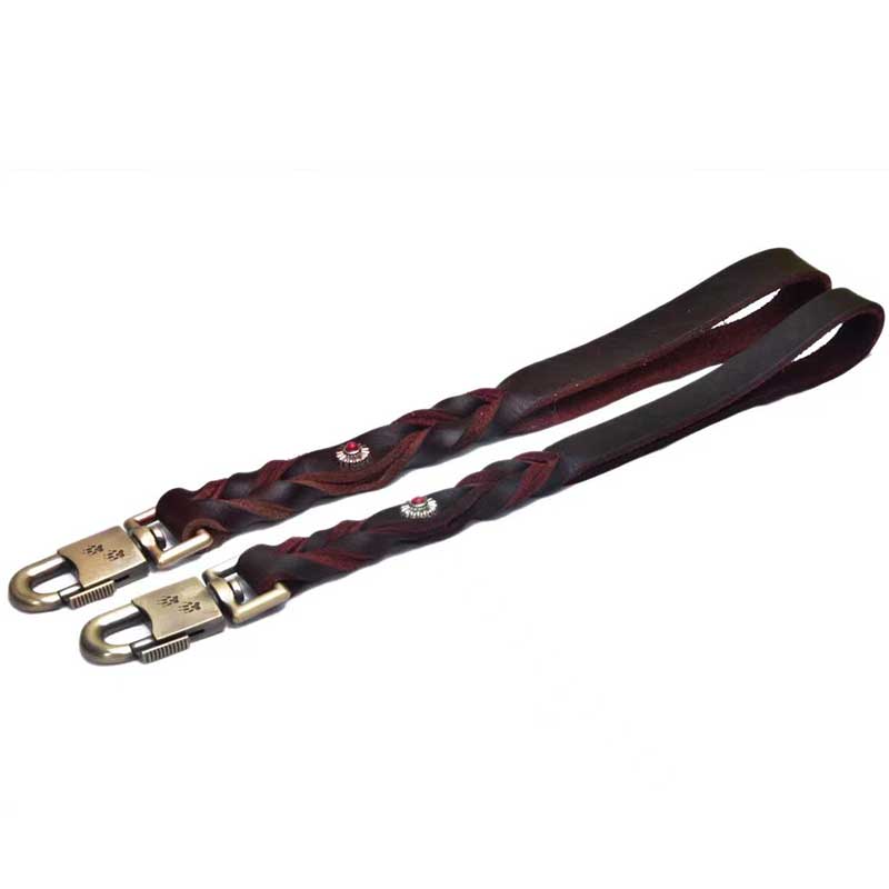 Top Quality Genuine Real Leather Dog Short Leash Lead 2.5cm x 42cm